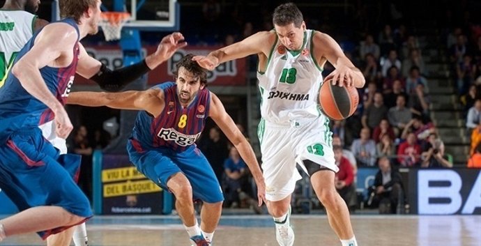 Diamantidis ante Sada en un partido del 'play-off'