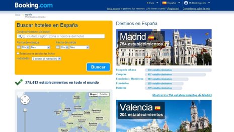 Página web Booking.Com