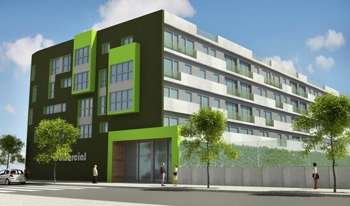 Infografía del proyecto de VPO en General Dávila