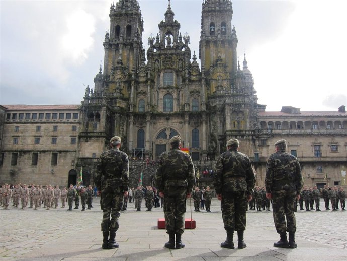 Acto de la Cuarta Subinspección General del Ejercito en el Obradoiro
