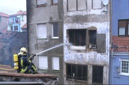 Incendio en Bermeo, Vizcaya, Euskadi