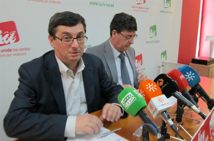 José Luis Centella y Diego Valderas, hoy en rueda de prensa