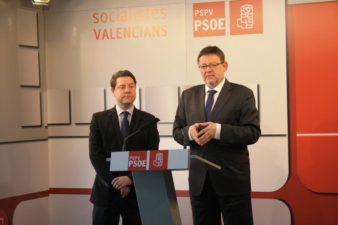 García-Page y Puig en una rueda de prensa