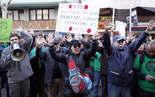 Protesta contra los desahucios en Barcelona