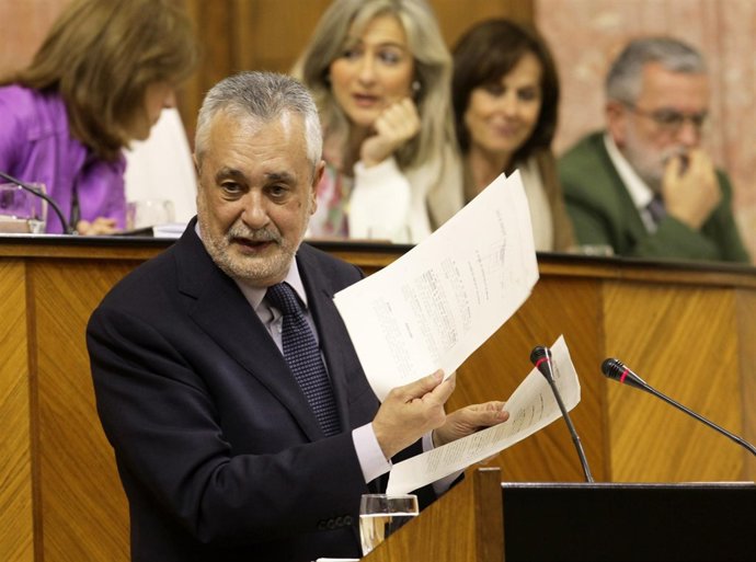 José Antonio Griñán, este miércoles ante el Pleno del Parlamento