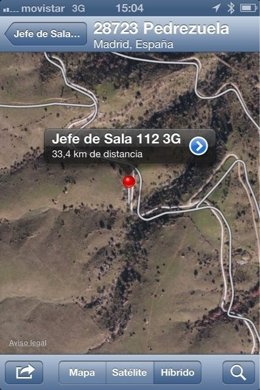 Datos de GPS del herido