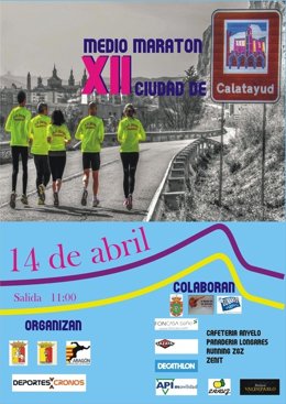Cartel de la XII Media Maratón Ciudad de Calatayud.