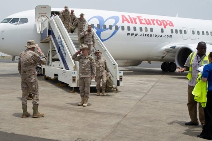 Llegada de la tropa española a Malí
