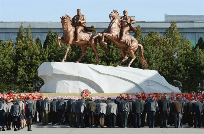 Estatua en Corea del Norte de  Kim Il Sung