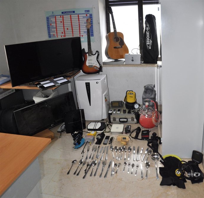 Algunos de los efectos intervenidos en la operación del CNP en Denia