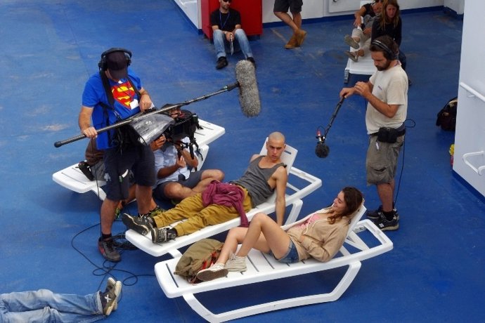 Grabación Polseres Vermelles en barco Baleària