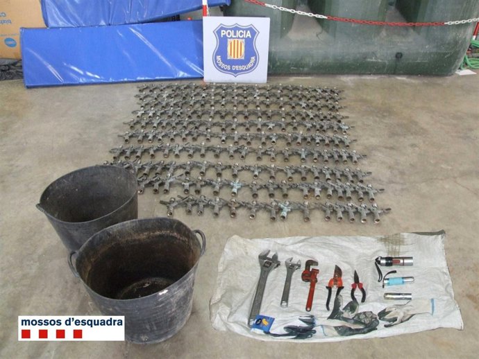 Más de 200 aspersores robados en Alfaràs (Lleida)