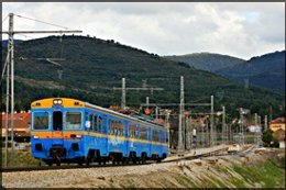 El tren turístico 'Río Eresma'.