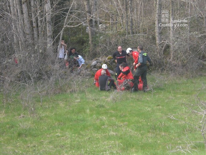 Rescate en la Ruta de las Cascadas, en Burgos.