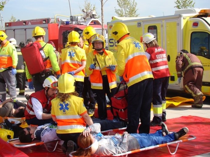 Simulacro de accidente aéreo en el Aeropuerto de Barcelona-El Prat