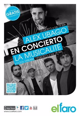Alex Ubago, La Musicalite y Cool Dream en El Faro