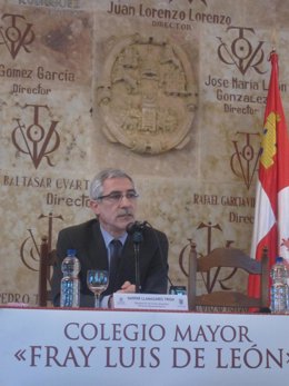 Llamazares en el Colegio Mayor Fray Luis de León en Salamanca