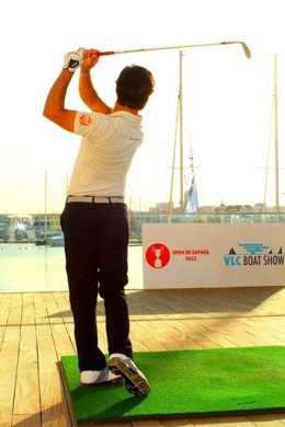 Exhibición de golf en el Puerto de Valencia