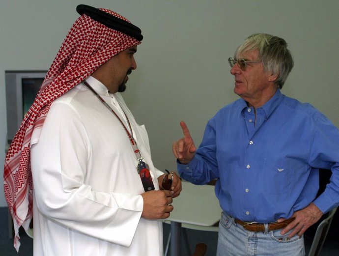 El Príncipe Heredero de Bahrein y Bernie Ecclestone