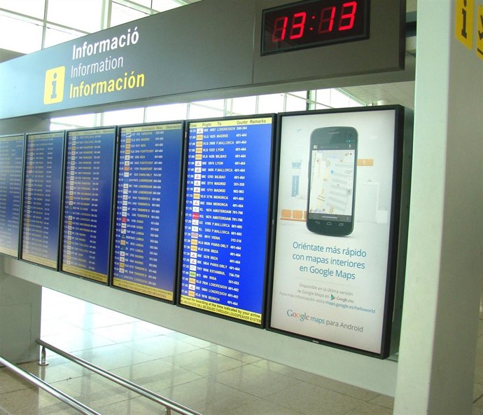 Servicio Google Indoor Presente Ya En Las Pantallas Informativas De El Prat