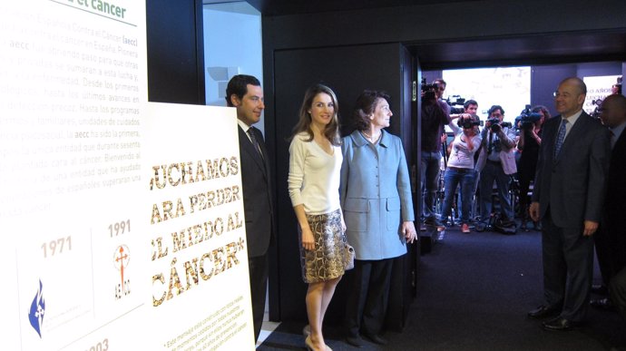 Imagen de la princesa Letizia a su llegada al acto del 60 aniversario de la AECC
