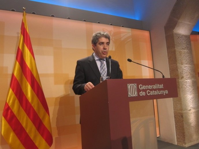 El conseller Francesc Homs, tras el Consell Executiu