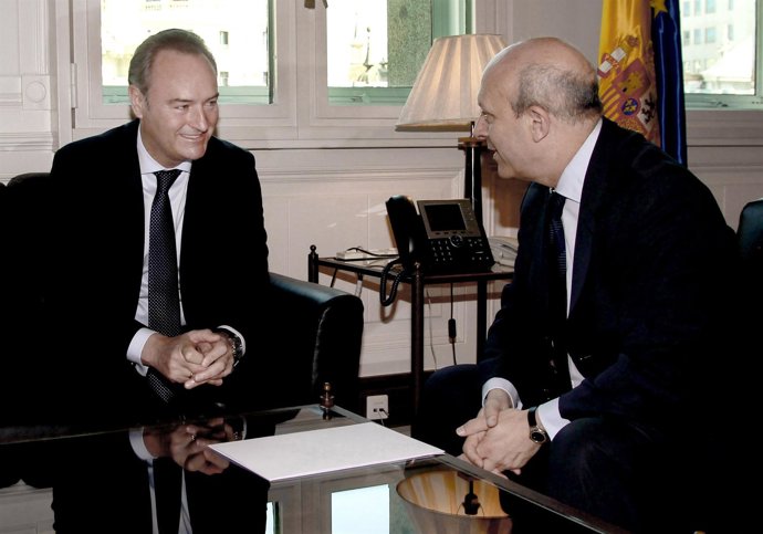 Alberto Fabra y José Ignacio Wert en la reunión 
