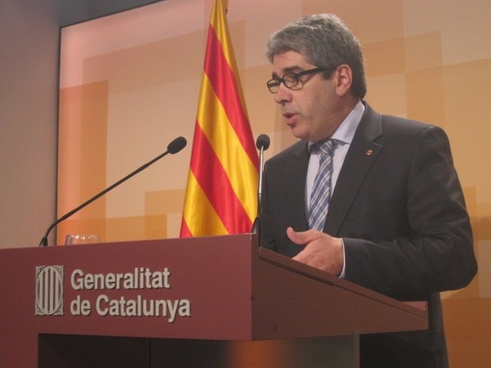 El conseller Francesc Homs, tras el Consell Executiu