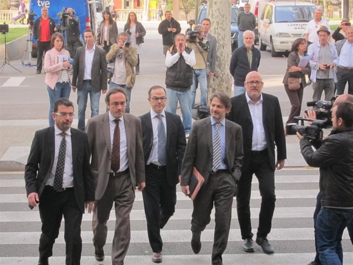 Francesc Sánchez, Jordi Turull, Oriol Pujol, Lluís Corominas (CDC)