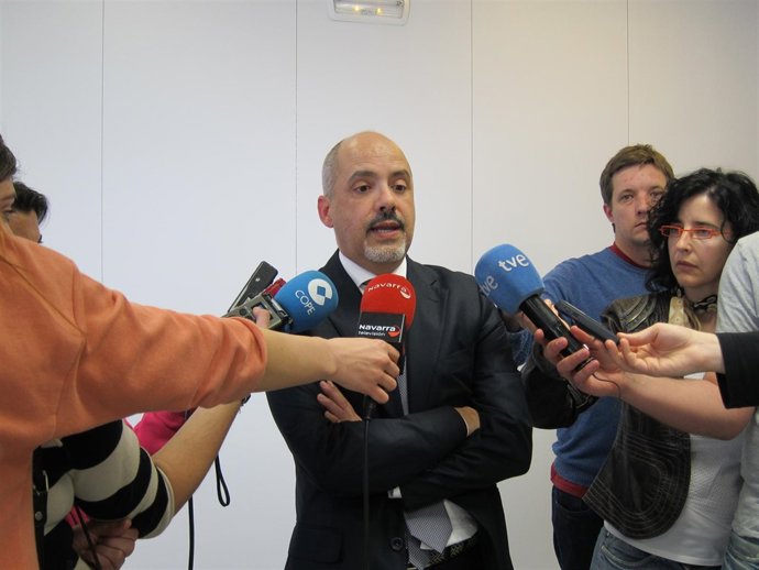 Diego Paños ante los medios de comunicación.