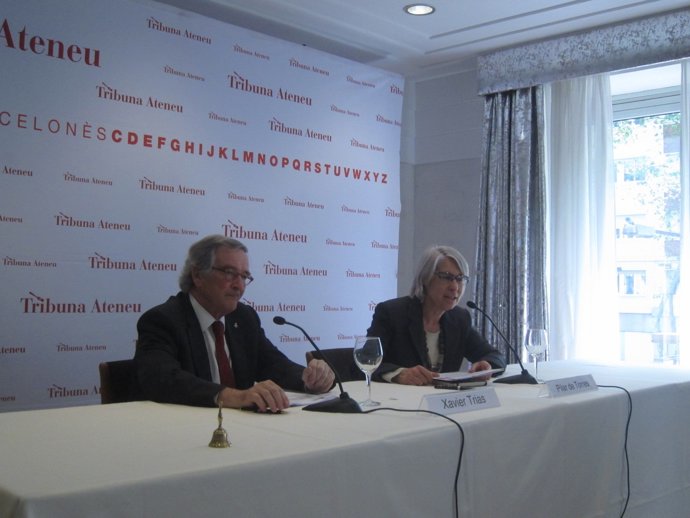 El alcalde de Barcelona, Xavier Trias, en una conferencia en  Ateneu Barcelonè