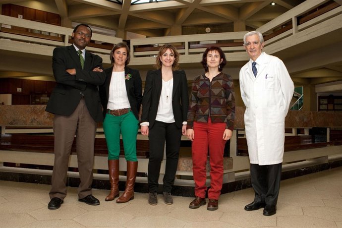 Paul Nguewa, Silvia Pérez, Silvia Galiano, Silvia Morote y Antonio Monge.
