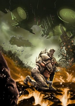 Exposición sobre viñetas de comic de David Daza, en Ibercaja Zentrum