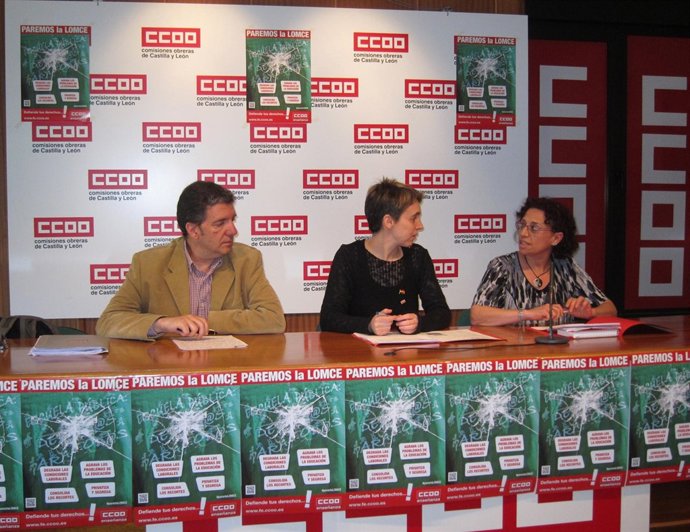 Rueda de prensa de Comisiones Obreras contra la Lomce