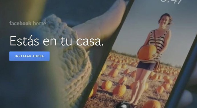 Página oficial de Facebook Home España