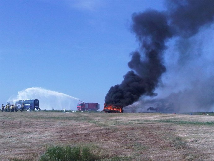 Simulacro de accidente aéreo en Lleida-Alguaire