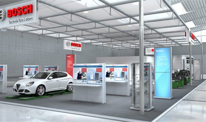 Stand de Bosch en la feria Motortec