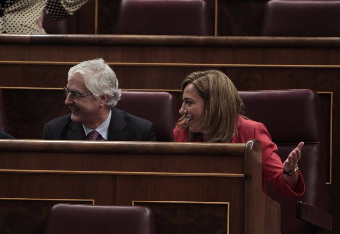 José María Barreda y Carme Chacón, diputados del PSOE