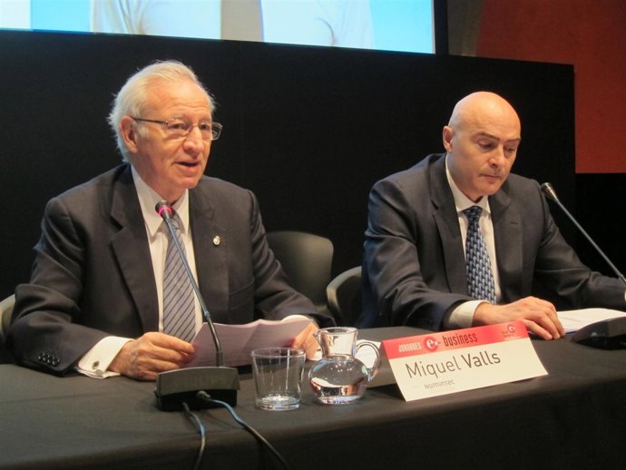 Miquel Valls (Cámara de Barcelona) y J.M.Torres (Numintec)