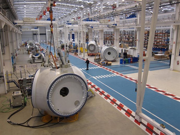 Planta de aerogeneradores de Acciona