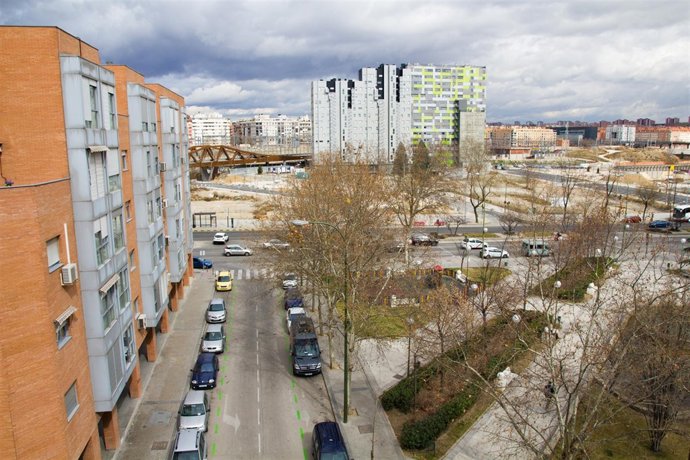 Vista aérea de la zona de Méndez Álvaro, al sur de Madrid