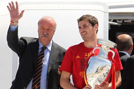 Vicente del Bosque e Iker Casillas