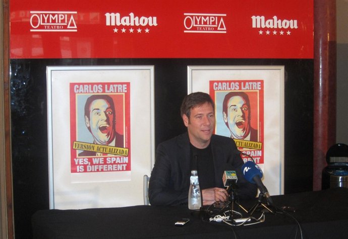 Carlos Latre en rueda de prensa en el Teatro Olympia de Valencia
