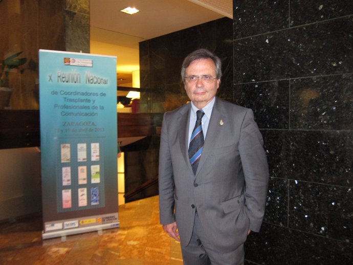 El director de la ONT, Rafael Matesanz, en su visita a Zaragoza