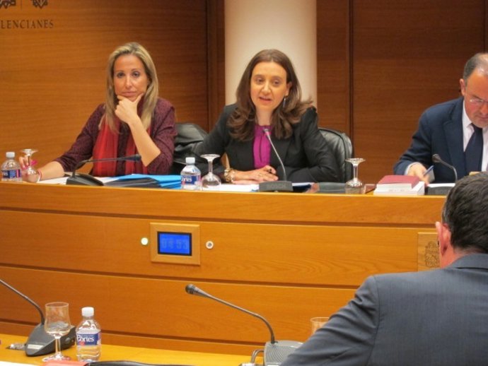 La directora general de RTVV, Rosa Vidal, durante su intervención en comisión