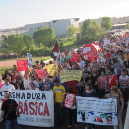Manifestación renta básica, Mérida