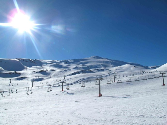 Borreguiles, en Sierra Nevada, esta mañana
