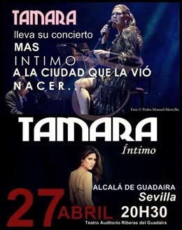 Cartel del espectáculo de Tamara en Alcalá de Guadaíra (Sevilla).