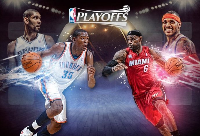 Playoffs de la NBA 2013 con Lebron James y Kevin Durant