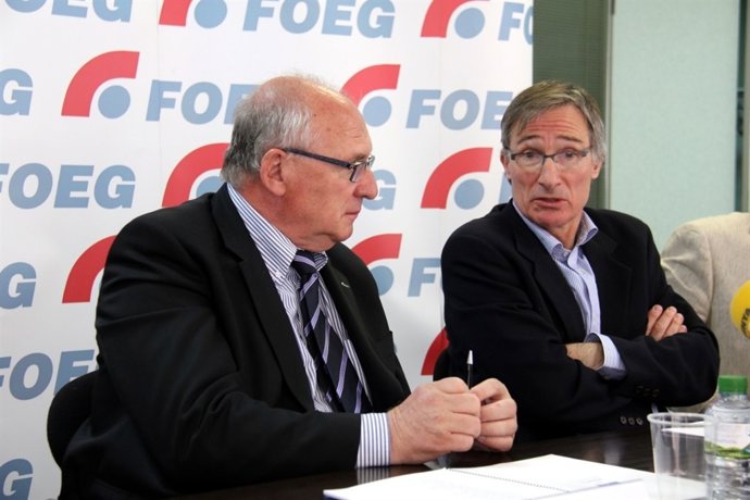 El pte de Foeg, Ernest Plana, y el profesor de la UdG Modest Fluvià